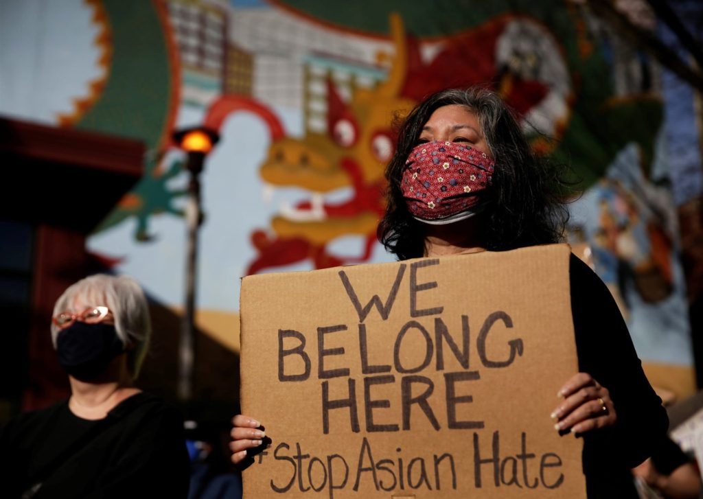 Protest against anti-asian hate crimes